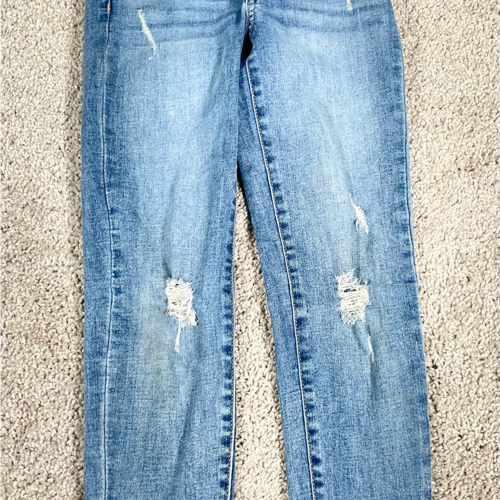 Girl's Classic Blue Distressed Skinny Jeans